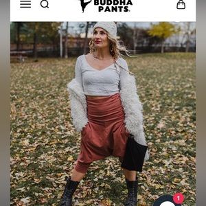 Organic cotton crop harem pants